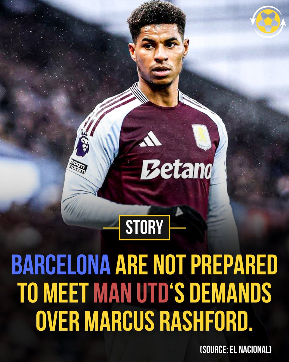 🚨 Barcelona are not prepared to meet Manchester United‘s demands over Marcus Rashford.

(Source: El Nacional)