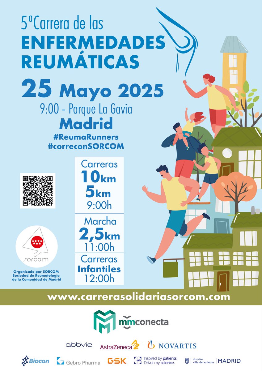 🏁 ¡Aún estás a tiempo de venir a correr o caminar en nuestra V Carrera Solidaria por las Enfermedades Reumáticas!

🙂 También puedes ayudar con el dorsal solidario:
inscripciones.lastlap.com/carrera-enferm…
