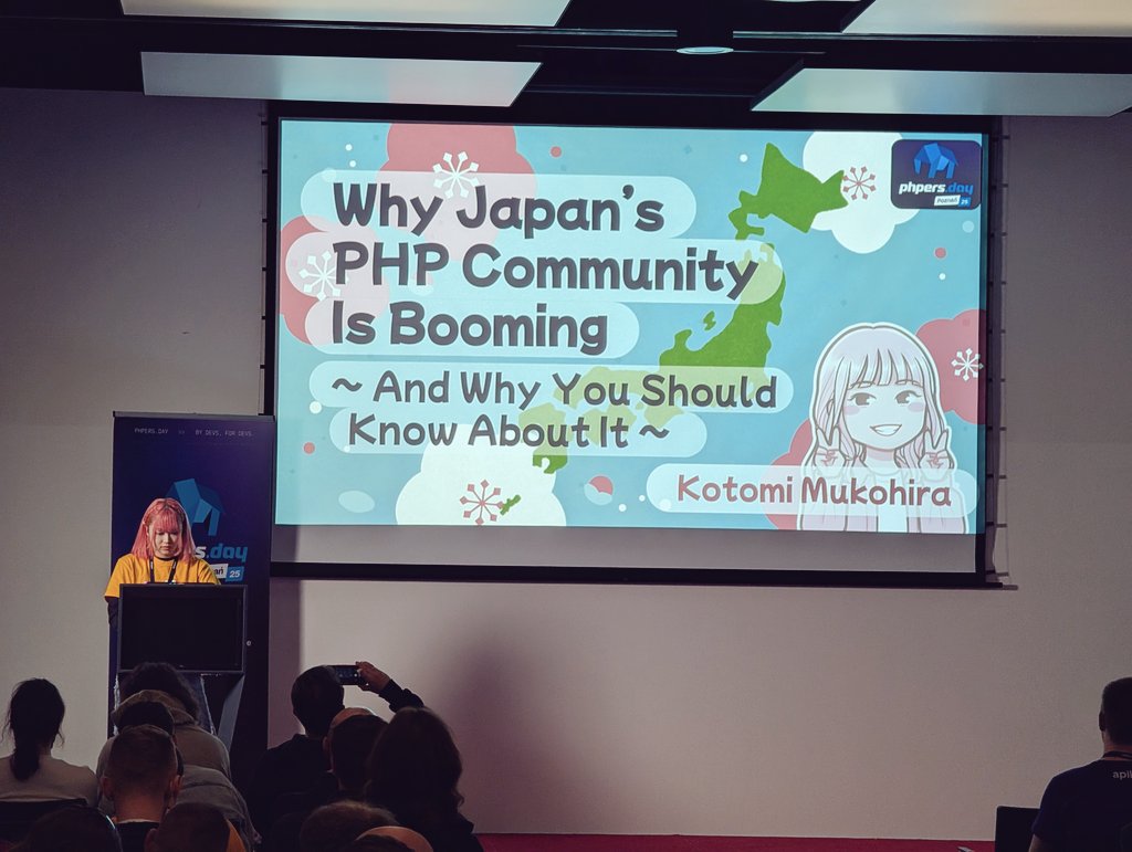 Florian Engelhardt (@realflowcontrol) on Twitter photo At <a href="/PHPersPL/">PHPers</a> Day, <a href="/kotomin_m/">ことみん@PHPカンファレンス北海道実行委員長</a> is giving here first talk in English At <a href="/PHPersPL/">PHPers</a> Day, <a href="/kotomin_m/">ことみん@PHPカンファレンス北海道実行委員長</a> is giving here first talk in English