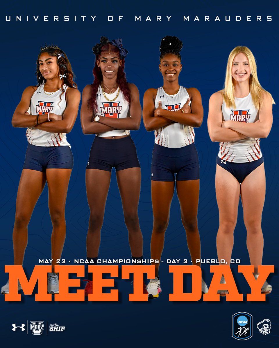UMary Marauders (@umarysports) on Twitter photo CHAMPIONSHIP SATURDAY! It’s the final two races of the year for the Marauders. Both the <a href="/UMaryXCTF/">UMARY XC/TF</a> men’s 4x100 and the women’s 4x400 relay teams pursue All-American honors today at the 2025 NCAA D2 Outdoor Track & Field Championships. Let’s go! #ForTheShip #LifeAtMary CHAMPIONSHIP SATURDAY! It’s the final two races of the year for the Marauders. Both the <a href="/UMaryXCTF/">UMARY XC/TF</a> men’s 4x100 and the women’s 4x400 relay teams pursue All-American honors today at the 2025 NCAA D2 Outdoor Track & Field Championships. Let’s go! #ForTheShip #LifeAtMary
