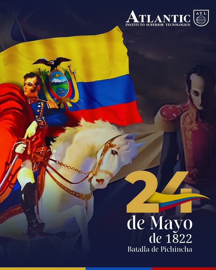 📍 24 de Mayo - 🇪🇨 ¡Hoy celebramos la Batalla de Pichincha en Ecuador! 🗡️💥

En el marco de esta conmemoración, el área de #BienestarEstudiantil 🔵🔴⚪ queremos rendir homenaje y recordemos con orgullo a nuestros héroes y heroínas que lucharon por nuestra independencia. 🎖️🌹