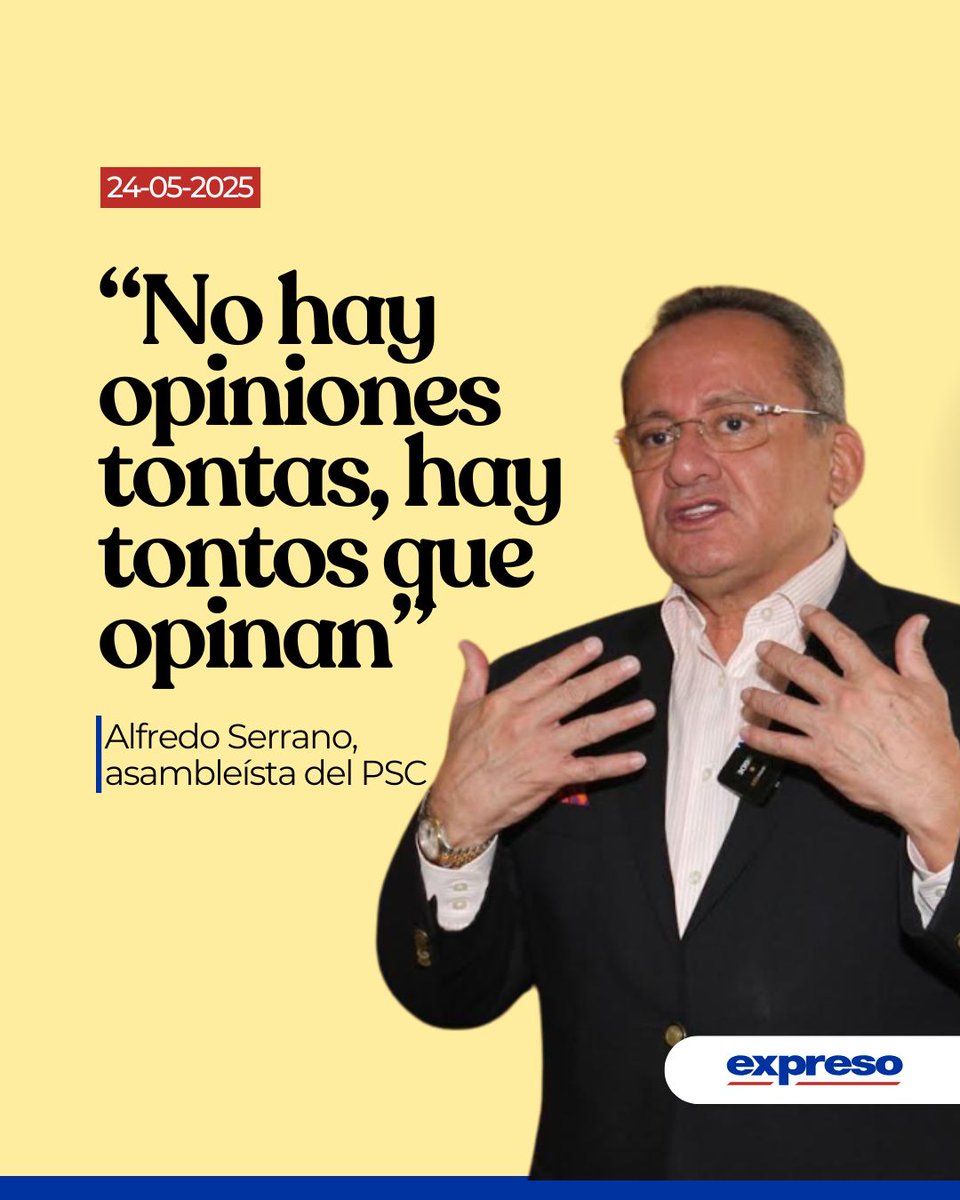 De los 151 legisladores, Alfredo Serrano seguro es el más ‘canchero’ en el Pleno; mucho más entre jóvenes de 19 a 30 años, sin experiencia en política. 

Lee la entrevista con el asambleísta del PSC y presidente de ese partido👉bit.ly/43zoypn