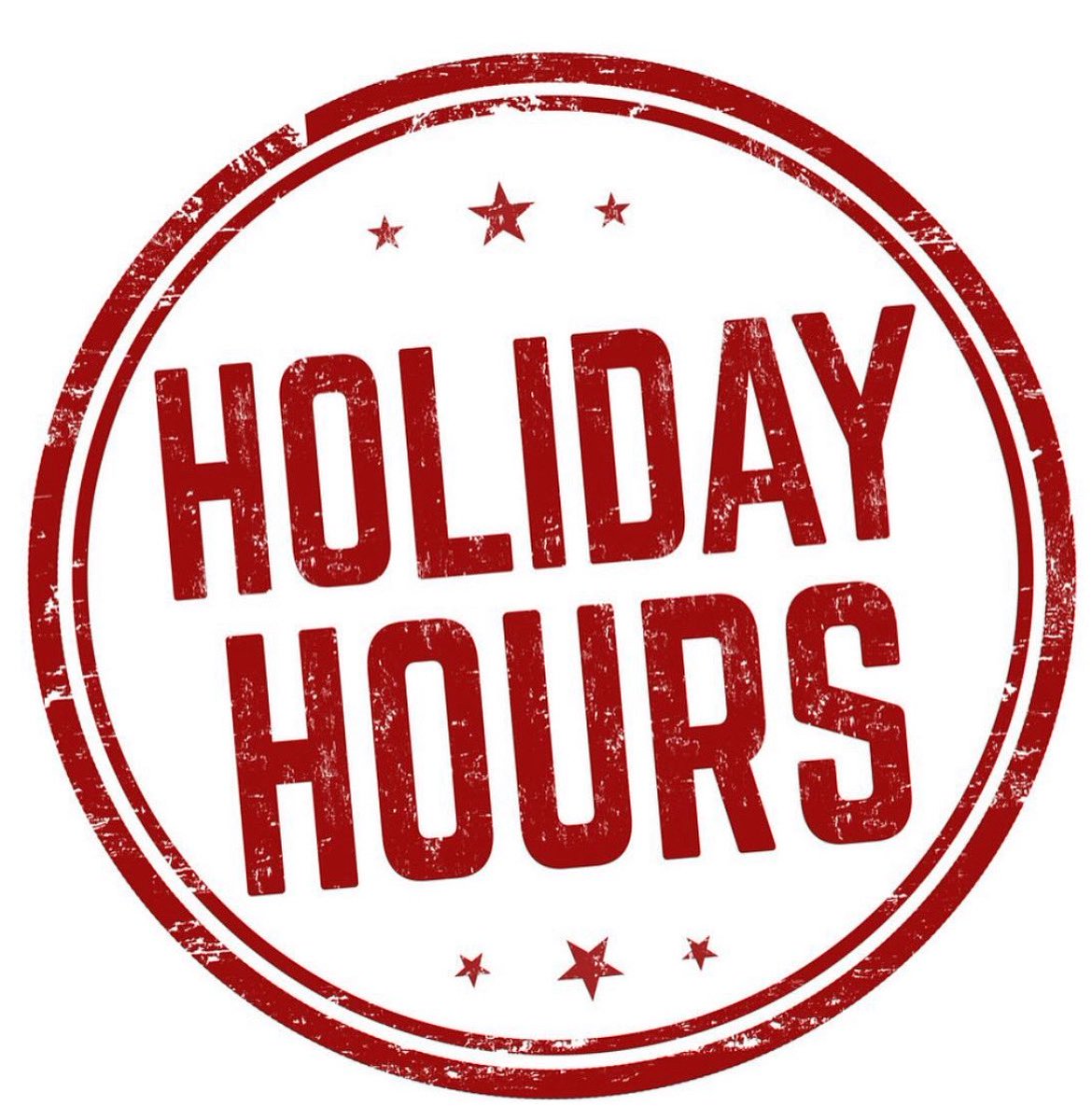 Regular hours this weekend. Monday 10am-6pm. Come enjoy a smoke in the AC.