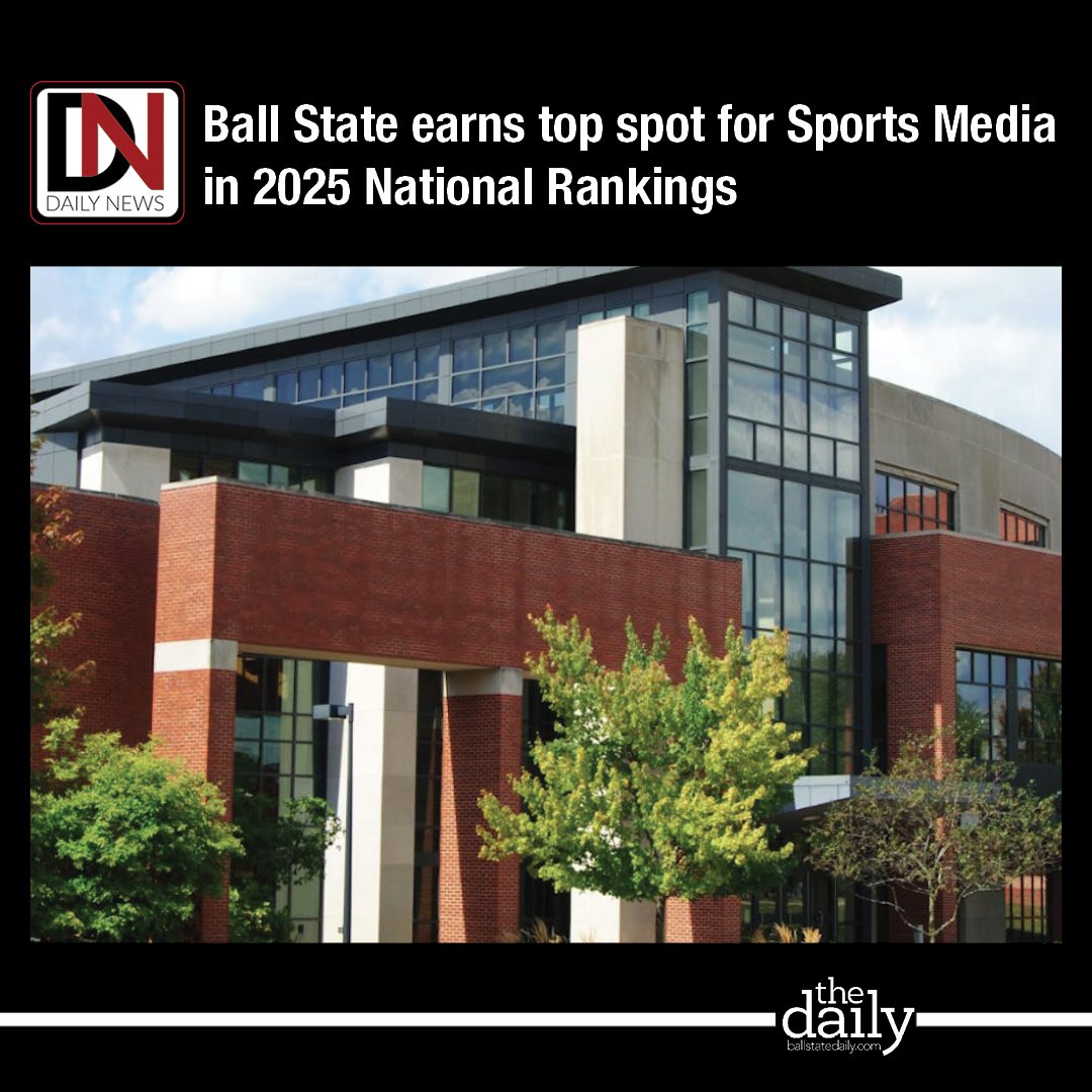 Ball State Daily (@ballstatedaily) on Twitter photo THE DAILY NEWS: Ball State University’s CCIM was ranked as a national leader in student media, earning the No. 1 ranking for Top Winning Sports Program...
✍️: Ball State Daily
📷: Sophie Schick
Read more by clicking the link below: 
ballstatedaily.com/article/2025/0… THE DAILY NEWS: Ball State University’s CCIM was ranked as a national leader in student media, earning the No. 1 ranking for Top Winning Sports Program...
✍️: Ball State Daily
📷: Sophie Schick
Read more by clicking the link below: 
ballstatedaily.com/article/2025/0…