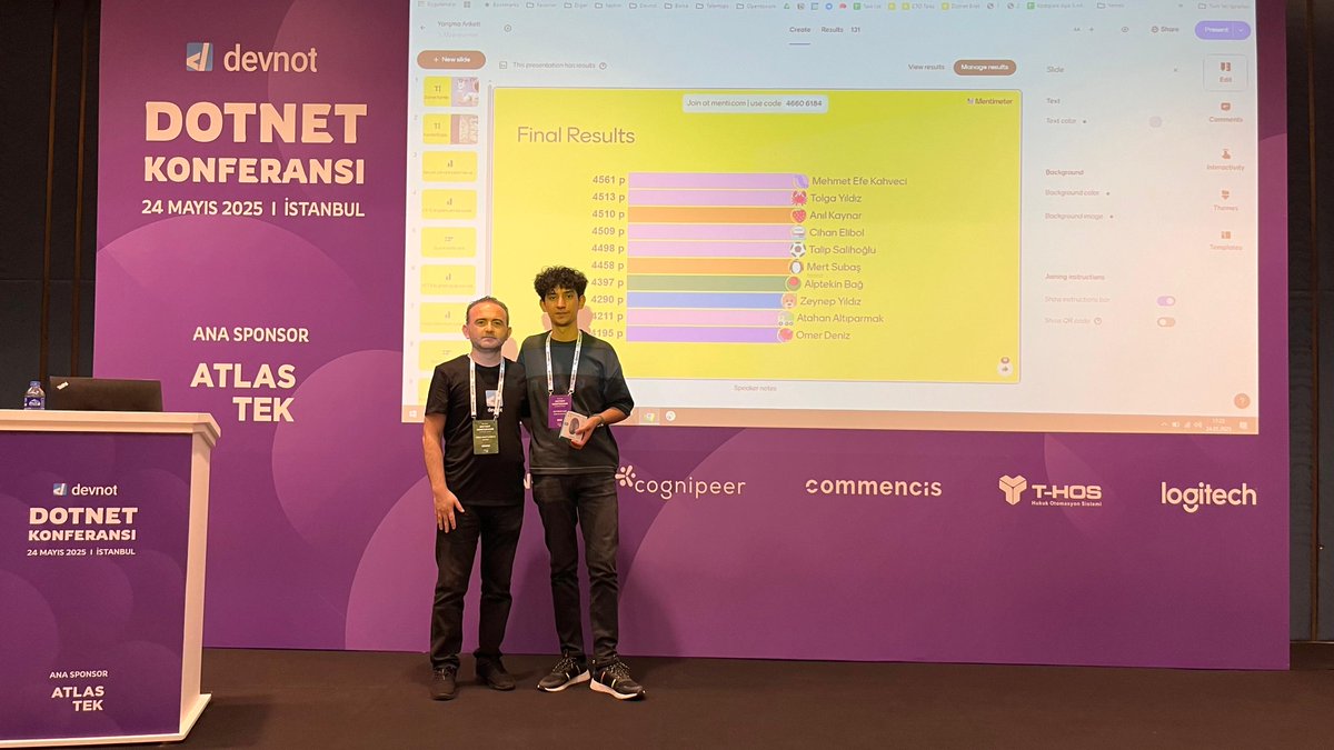 🎁 Etkinliğimizin hediye sponsoru Logitech’e sürprizleri ve katkıları için teşekkürler! 
🎉 10 katılımcımıza hediyelerini verdik.

#dotnetkonf25