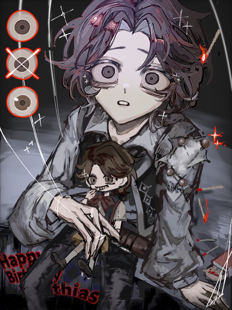 Torinohonee1's tweet image. 🪆🔥⚰️
#マティアス・チェルニン誕生日2025
#matthiasczernin #IdentityV 
#IdentityVイラスト