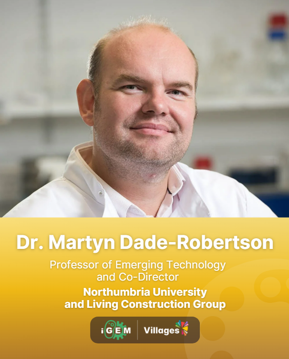 iGEMCommunity's tweet image. Welcoming Dr. Martyn Dade-Robertson as Mayor of the Art & Design Village!
A pioneer in biotech and design, Dr. Martyn brings a passion for storytelling, material innovation and collaboration to help the community design the future of synthetic biology.
villages.igem.org
