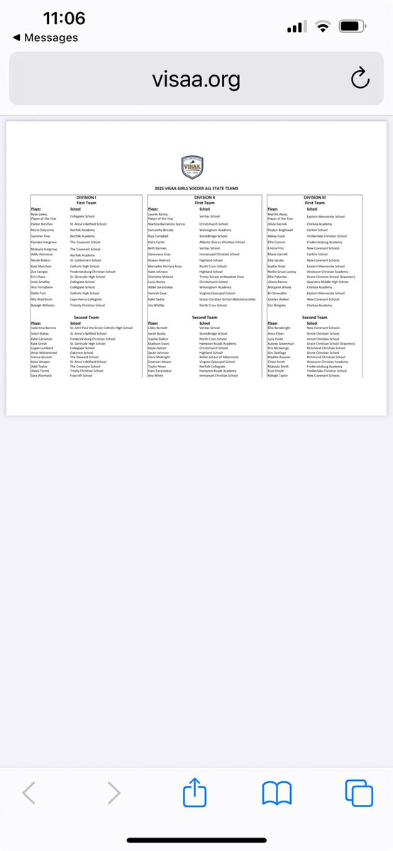 Congratulations to our 1st Team VISAA Girls Soccer All-State Recipient, Mia Washburn🐬