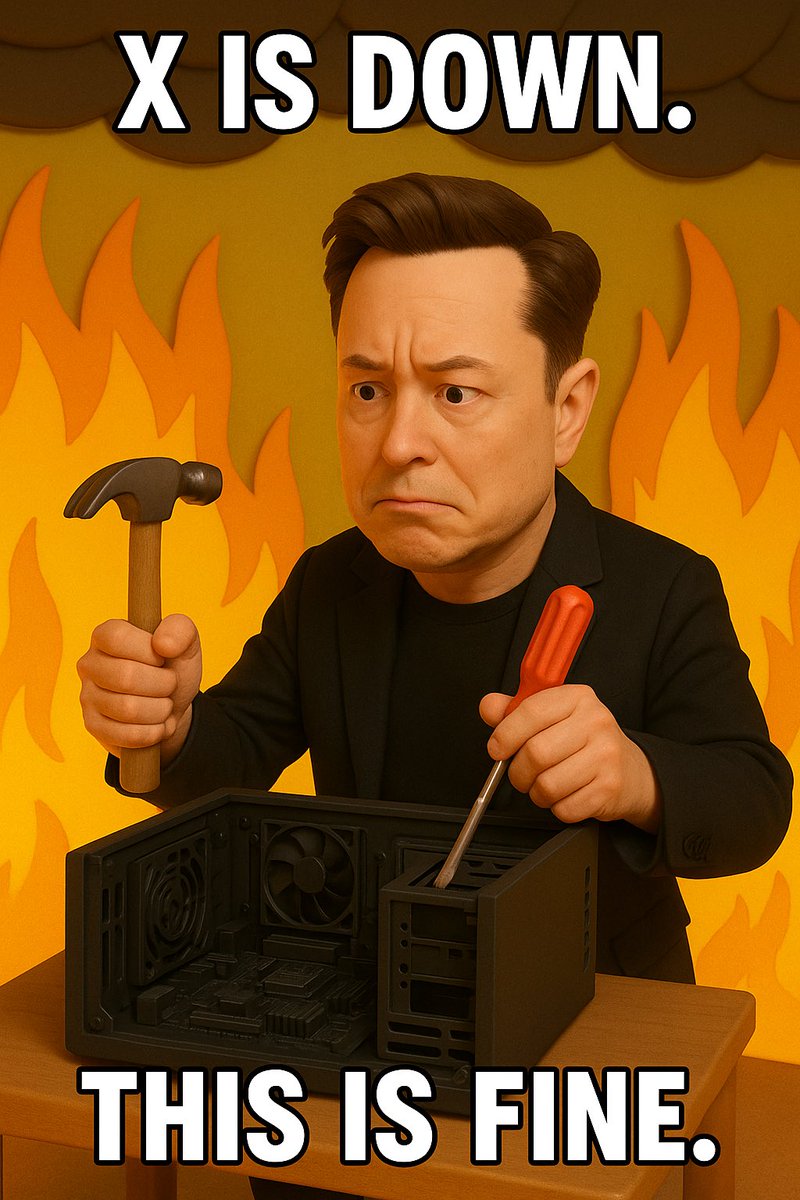 finecoin_nation's tweet photo. @TiffanyFong_ X is down. Elon’s on it with a hammer and a screwdriver. This is fine.
CA: 0x75c97384ca209f915381755c582ec0e2ce88c1ba
Follow us: @finecoineth
#ThisIsFine #XDown #ElonMusk #CryptoMeme #finecoin https://t.co/QLenqQlTXW
