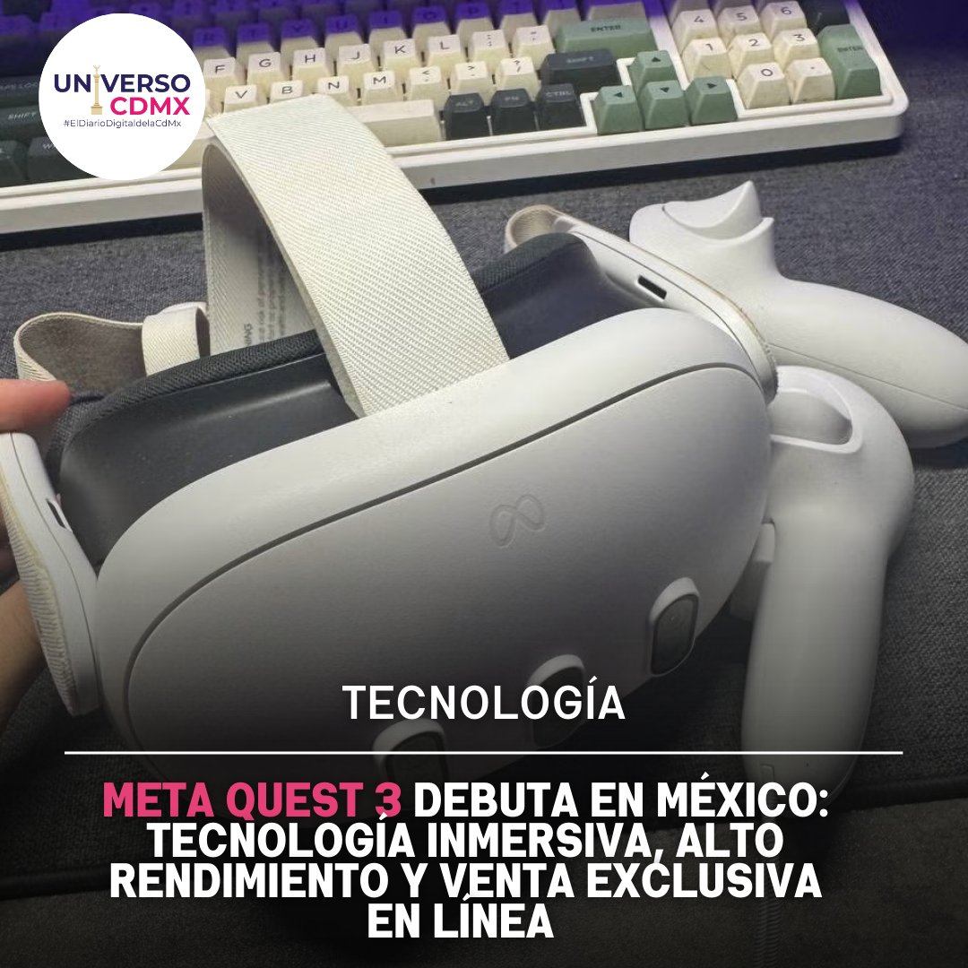 El Meta Quest 3 ya está disponible en México. 🇲🇽✨ Incluye visor, controles Touch Plus y 3 meses gratis de Horizon+ 🎮🕶️ Compra exclusiva en línea 💻
Conoce todos los detalles: tinyurl.com/39s4afkn
