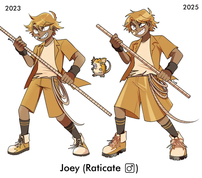 [#Pokemon] felt like updating the art and designs of my Pokemon gijinka, starting chronologically with the LeafGreen team (i'll probably inevitably do this for all 143 designs ) 