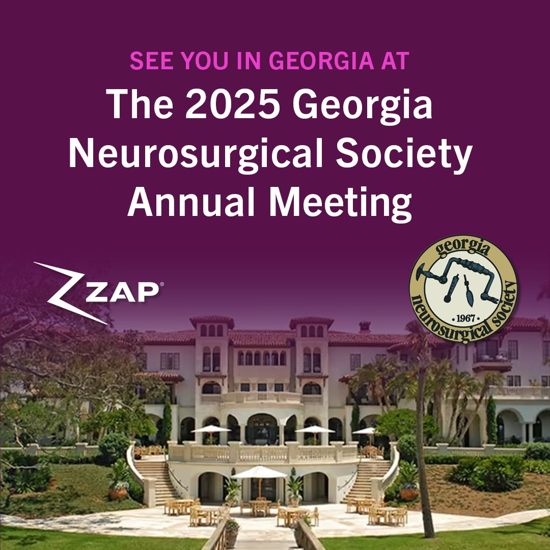 Attending the Georgia Neurosurgical Society Spring Meeting?

📅 May 23–25 | 📍 Sea Island, GA
Be sure to visit the ZAP Surgical booth and see why we believe brain radiosurgery deserves better than ‘good enough.’ Demand excellence.

🔗 Learn more: zapsurgical.com/meetings/gns-2…