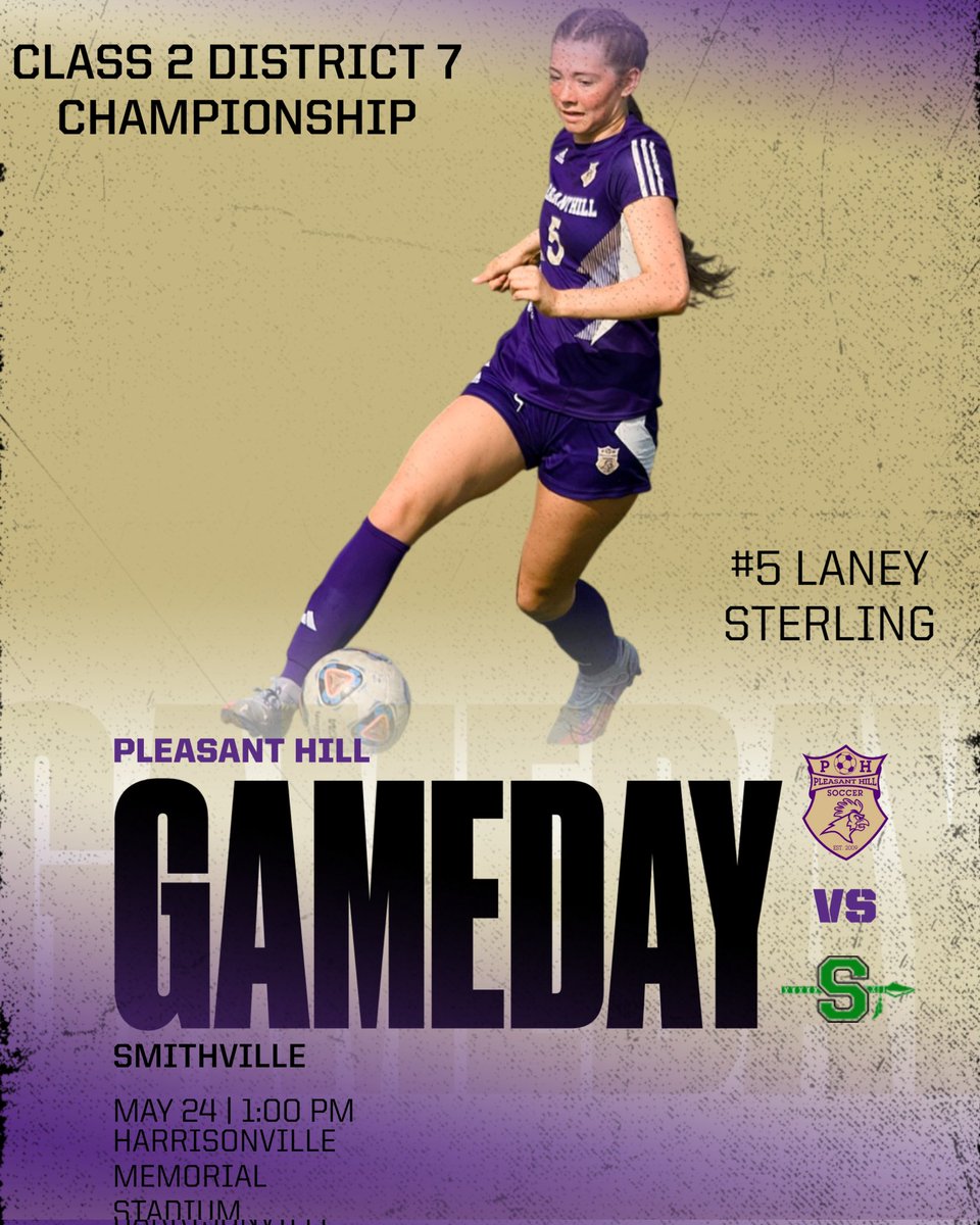 It's #GAMEDAY!!! District Championship match vs Smithville. Game played at Harrisonville.