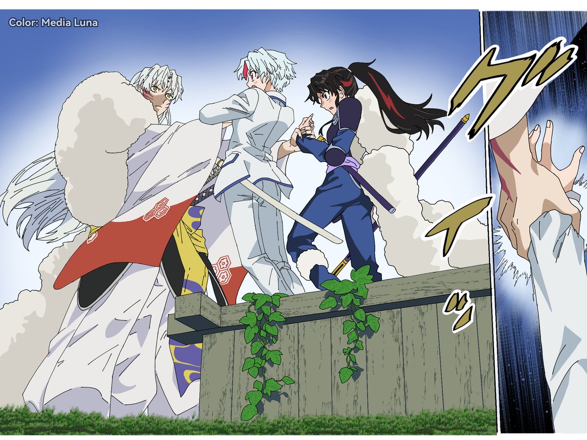 "Papá, estamos en casa" 

#mangacoloring #yashahime #HanyoNoYashahime #SessRin