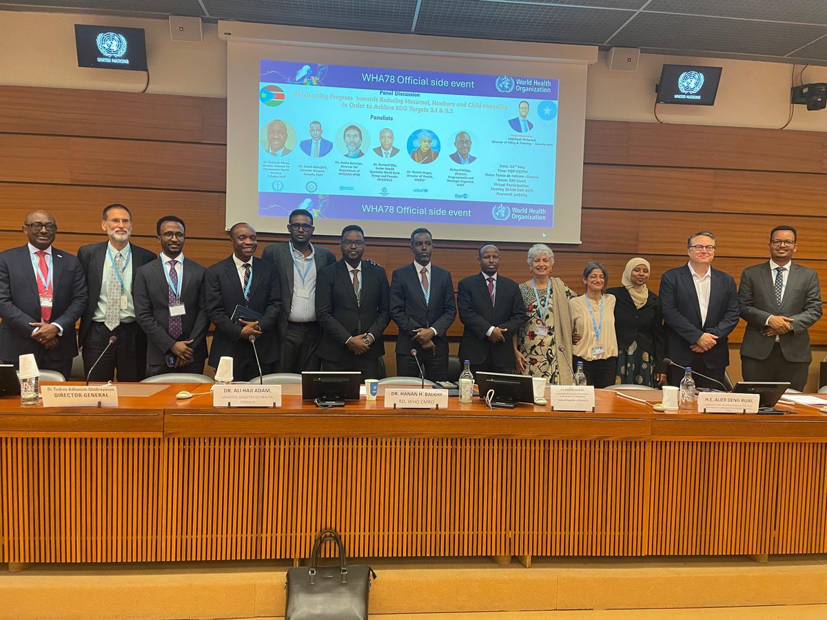 UNICEF Health (@unicefhealth) on Twitter photo At #WHA78, <a href="/UNICEF/">UNICEF</a> joined <a href="/MoH_Somalia/">Ministry of Health- Somalia</a>, <a href="/MoHsouthsudan/">South Sudan Ministry of Health</a> and partners for a high-level side event to discuss the journey towards universal health coverage and health security.
<a href="/UNICEF/">UNICEF</a> Director of Health, <a href="/DrYasminAHaque/">Dr. Yasmin Ali Haque</a>, shared strategies to sustain and improve progress toward At #WHA78, <a href="/UNICEF/">UNICEF</a> joined <a href="/MoH_Somalia/">Ministry of Health- Somalia</a>, <a href="/MoHsouthsudan/">South Sudan Ministry of Health</a> and partners for a high-level side event to discuss the journey towards universal health coverage and health security.
<a href="/UNICEF/">UNICEF</a> Director of Health, <a href="/DrYasminAHaque/">Dr. Yasmin Ali Haque</a>, shared strategies to sustain and improve progress toward