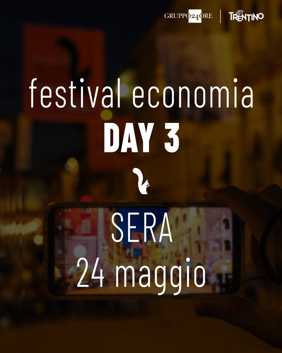 Festival Economia Trento (@economicsfest) on Twitter photo 🌃 Sabato sera esplosivo al #FestivalEconomiaTrento! DJ set, show live e risate con @whitemarymusic, Luca Ravenna, Manuel Agnelli e <a href="/_PaoloRuffini/">_PaoloRuffini</a>. Non mancare! 🎶✨ #FuoriFestival
📰 “RISCHI E SCELTE FATALI. L’Europa al bivio”
📆 22 - 25 maggio 2025
📍 Trento 🌃 Sabato sera esplosivo al #FestivalEconomiaTrento! DJ set, show live e risate con @whitemarymusic, Luca Ravenna, Manuel Agnelli e <a href="/_PaoloRuffini/">_PaoloRuffini</a>. Non mancare! 🎶✨ #FuoriFestival
📰 “RISCHI E SCELTE FATALI. L’Europa al bivio”
📆 22 - 25 maggio 2025
📍 Trento