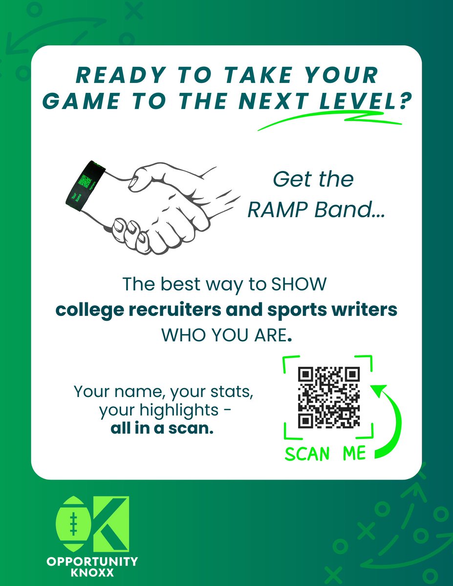 “Just 4 days until University football prospect camp season begins! Players — this is your shot to shine in front of college coaches. Parents — make sure your athlete is ready. One scan can deliver their stats instantly. DM me for details. #BeRecruited #FootballFamily #Rampband