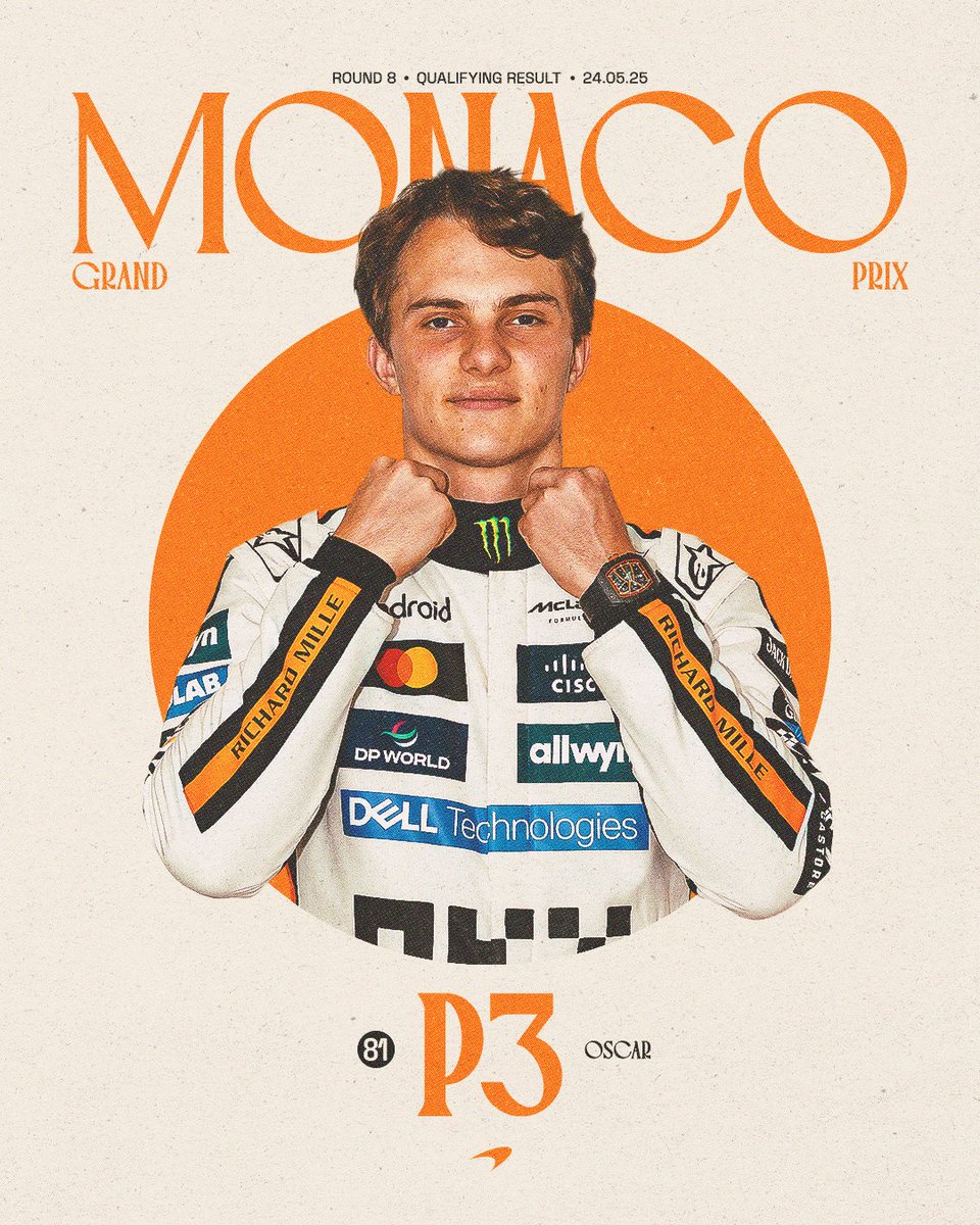 McLaren (@mclarenf1) on Twitter photo A second-row seat in Monte Carlo for OP81! 💪
Let's go, <a href="/OscarPiastri/">Oscar Piastri</a>! 🧡
#McLaren | #M7AReborn | #MonacoGP 🇲🇨️ A second-row seat in Monte Carlo for OP81! 💪
Let's go, <a href="/OscarPiastri/">Oscar Piastri</a>! 🧡
#McLaren | #M7AReborn | #MonacoGP 🇲🇨️