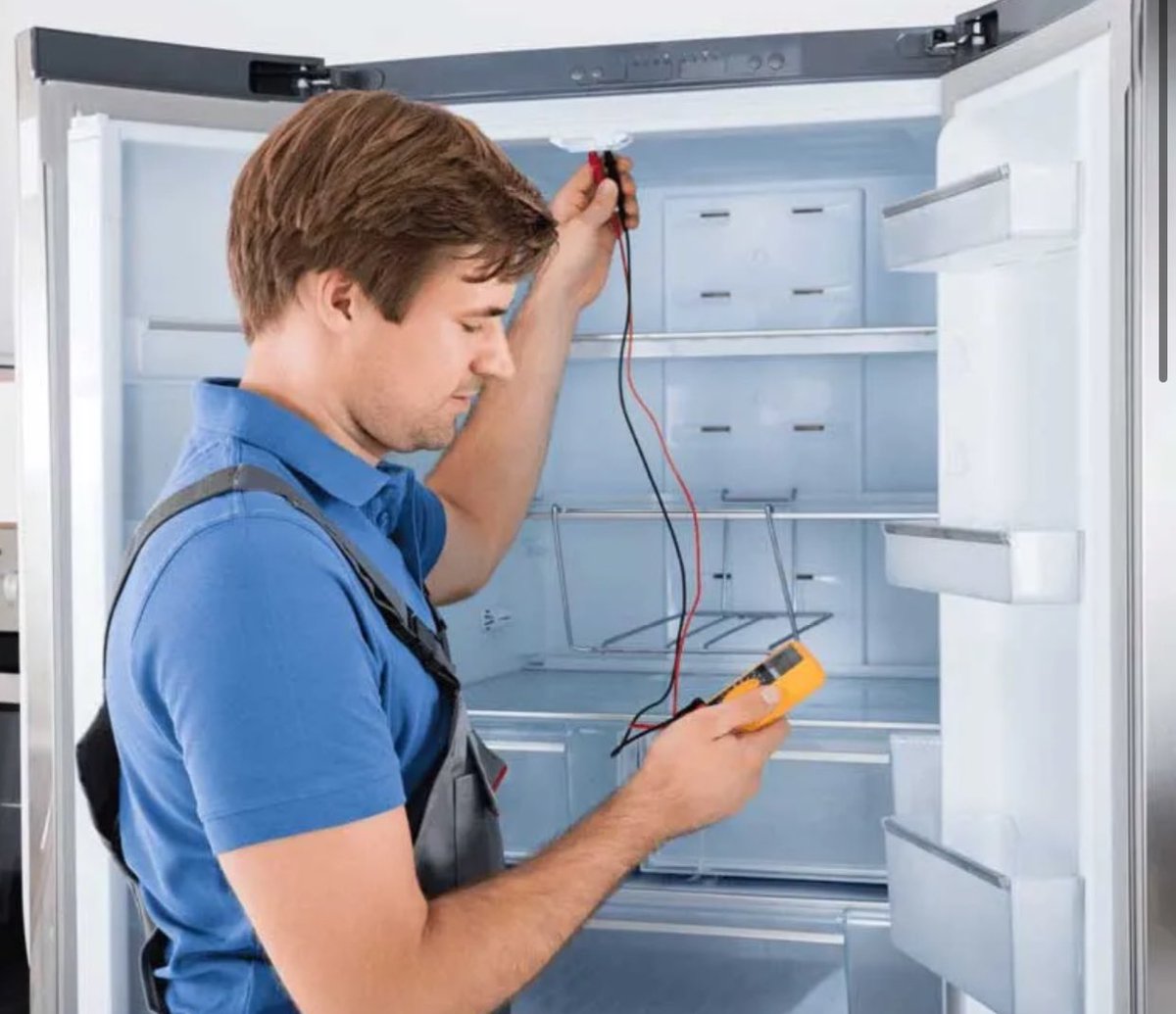 Hey! I’m in need of an appliance repair guy for a fridge situation. Anyone working today? Thanks…