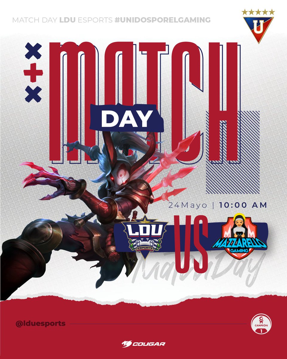 ¡DÍA DE JUEGO! 🔥

Nuestros chicos ya están por salir a defender el título en #TorneoCelerity 🏆

⏰️ 10:30 AM
🆚️ Mazzarello Gaming 
📺 twitch.tv/torneo_celerity

Los vemos en el stream 👋🏻