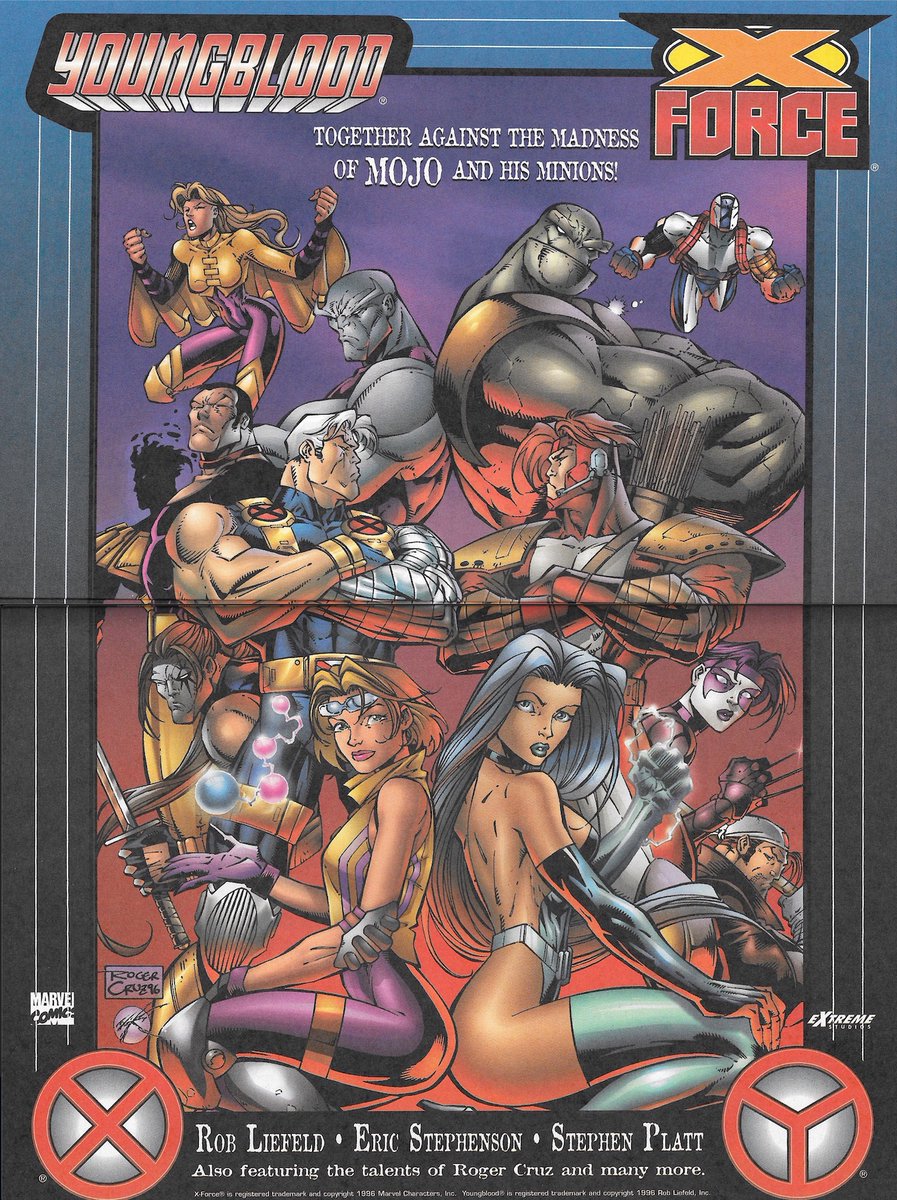 Rob Messick (@robmessick) on Twitter photo The promo/ad for Youngblood/X-Force. While Rob was doing Heroes Reborn, we also got incredible Extreme/Marvel crossovers.
<a href="/robertliefeld/">robliefeld</a> #Youngblood #RogerCruz <a href="/DannyMiki_/">Danny Miki โ๏ธ๐ค๐ผ๐๏ธ</a> #XForce <a href="/ImageComics/">Image Comics</a> @ExtremStudios #EricStephenson <a href="/Marvel/">Marvel Entertainment</a> The promo/ad for Youngblood/X-Force. While Rob was doing Heroes Reborn, we also got incredible Extreme/Marvel crossovers.
<a href="/robertliefeld/">robliefeld</a> #Youngblood #RogerCruz <a href="/DannyMiki_/">Danny Miki โ๏ธ๐ค๐ผ๐๏ธ</a> #XForce <a href="/ImageComics/">Image Comics</a> @ExtremStudios #EricStephenson <a href="/Marvel/">Marvel Entertainment</a>