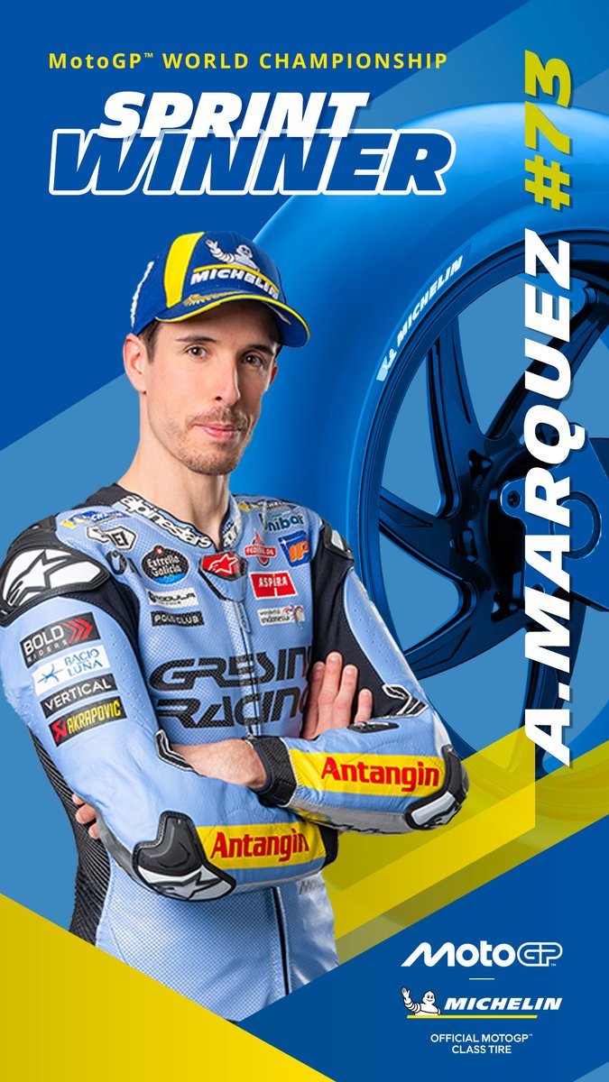 #BritishGP 

<a href="/alexmarquez73/">Alex Márquez</a> wins the Sprint race 👏👏👏

#MichelinMotoGP