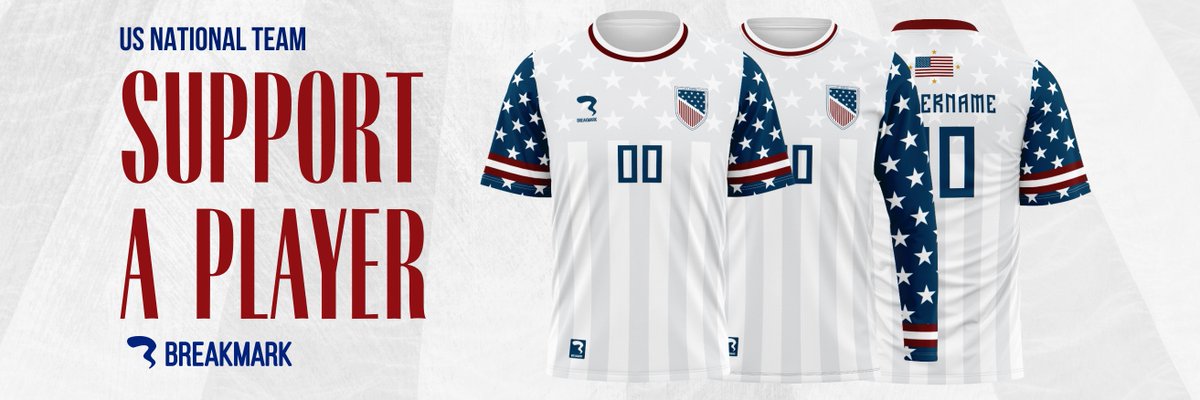 The USNT x <a href="/breakmarkulti/">Breakmark</a> Support a Player is live!

Each athlete has a limited number replica jerseys to sell. These are ONLY available via this fundraiser. $100+ from each sale goes directly to the athlete's travel to Belgium.

SaP ends Friday, May 30: teams.breakmark.com/group/6eac142c…