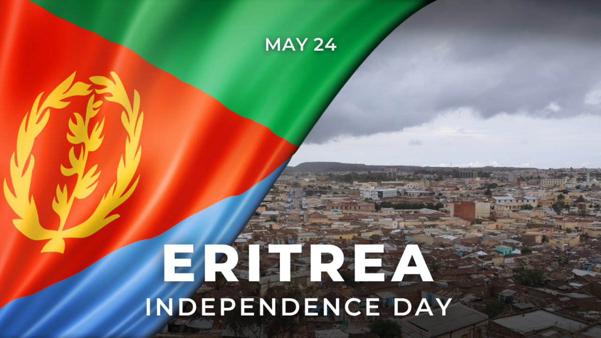 🇪🇷 Today, #Eritrea celebrates Independence Day!

Russia and Eritrea enjoy traditionally friendly relations

Mutually beneficial cooperation is efficiently advancing in the spirit of solidarity and mutual support for the benefit of the two nations

🔗 t.me/MFARussia/25049