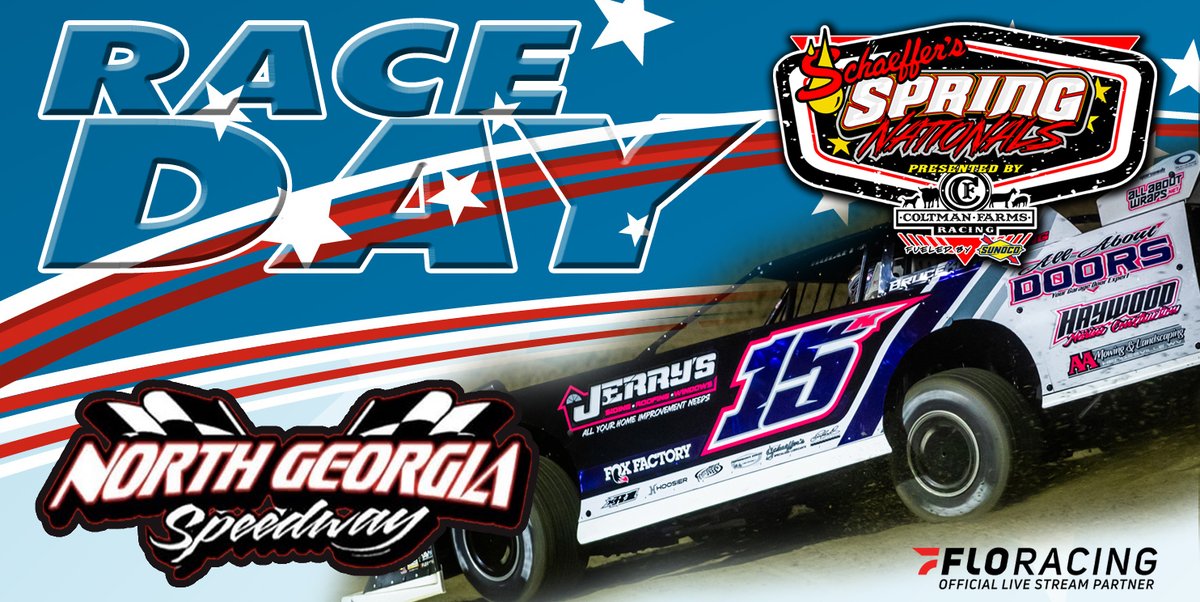 🏁 𝐑 𝐀 𝐂 𝐄  𝐃 𝐀 𝐘 🏁

Round ten of the <a href="/SchaefferOil/">Schaeffer Oil</a> Spring Nationals takes place later this evening at North Georgia Speedway! This will mark our second-ever visit to the Chatsworth, GA oval &amp; a $10,053 first place prize will be on the line in the Biddle Ridley Memorial!