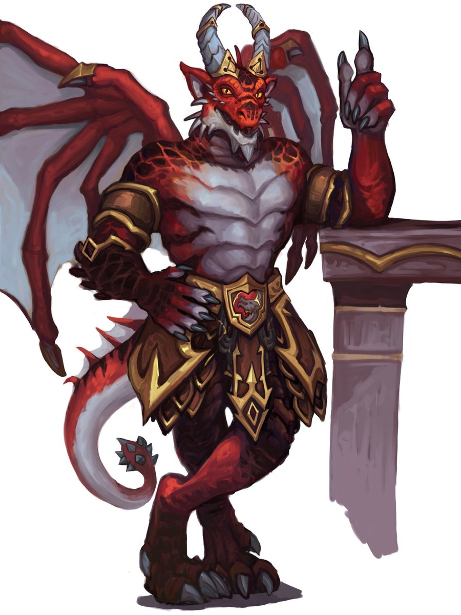 esiaart's tweet image. Strong dracthyr boi for @xheartrender 🔥