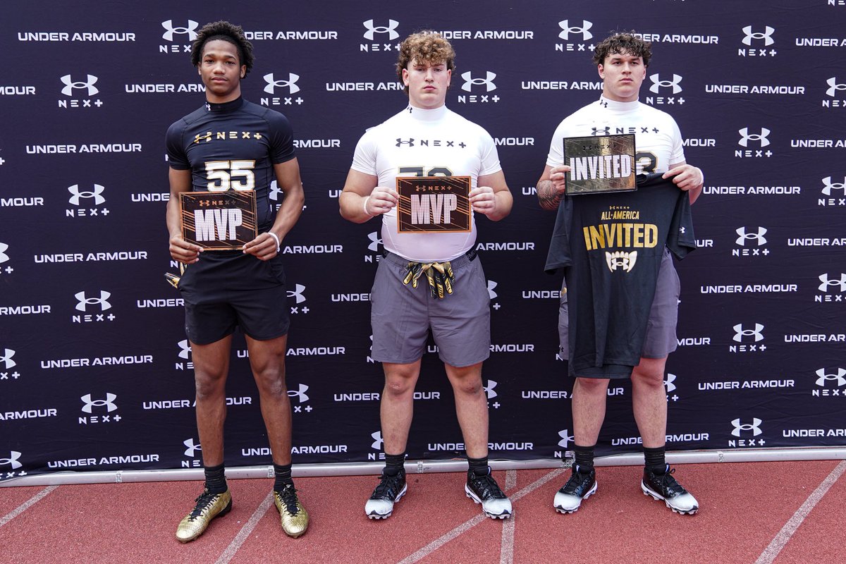 Billy Tucker (@theucreport) on Twitter photo Award winners from the first group of the day at UA Next Camp in New Jersey #UANext
DL MVP <a href="/WydeekCollier/">Wydeek Collier</a>
OL MVP <a href="/CarterScruggs_/">Carter Scruggs</a>
Future 50 Invite <a href="/HillerMaxwell/">Maxwell Hiller 4⭐️OL</a> Award winners from the first group of the day at UA Next Camp in New Jersey #UANext
DL MVP <a href="/WydeekCollier/">Wydeek Collier</a>
OL MVP <a href="/CarterScruggs_/">Carter Scruggs</a>
Future 50 Invite <a href="/HillerMaxwell/">Maxwell Hiller 4⭐️OL</a>