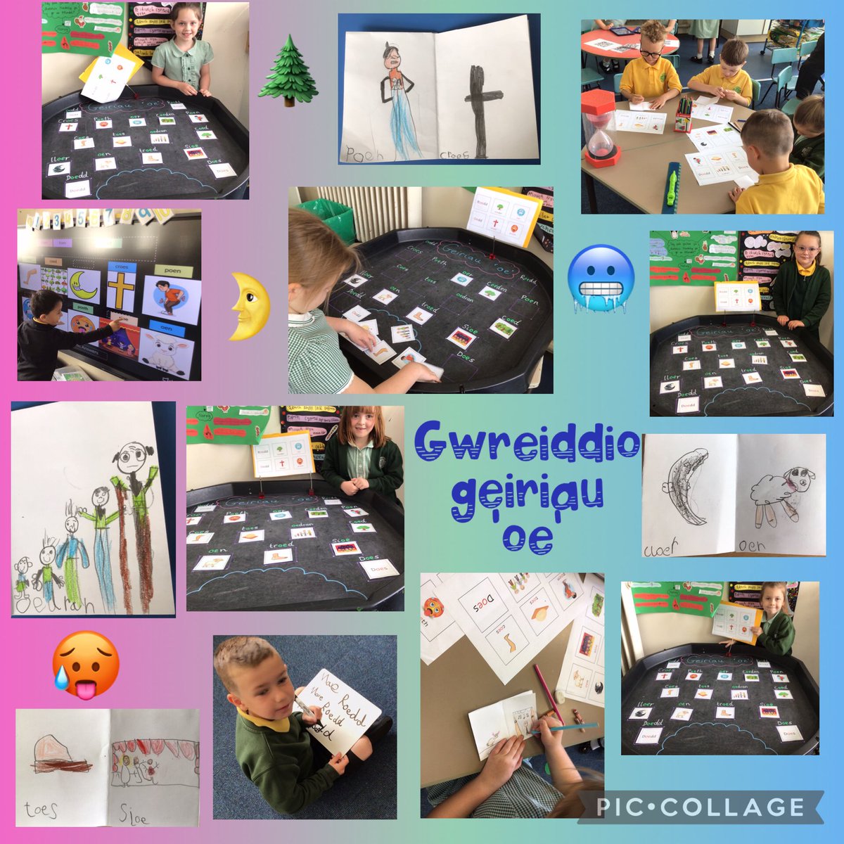 Dosbarth Mrs Walters (@mrswalters_ycs) on Twitter photo Mwynhau ymarfer a chadarnhau geiriau ‘oe’ drwy weithgareddau amrywiol 🥶🥵🦵🏾🐑🌳 Enjoying practising and consolodating ‘oe’ words in different ways.
<a href="/ysgolcynwydsant/">Ysgol Cynwyd Sant</a> #IaithYCS #DigidolYCS Mwynhau ymarfer a chadarnhau geiriau ‘oe’ drwy weithgareddau amrywiol 🥶🥵🦵🏾🐑🌳 Enjoying practising and consolodating ‘oe’ words in different ways.
<a href="/ysgolcynwydsant/">Ysgol Cynwyd Sant</a> #IaithYCS #DigidolYCS