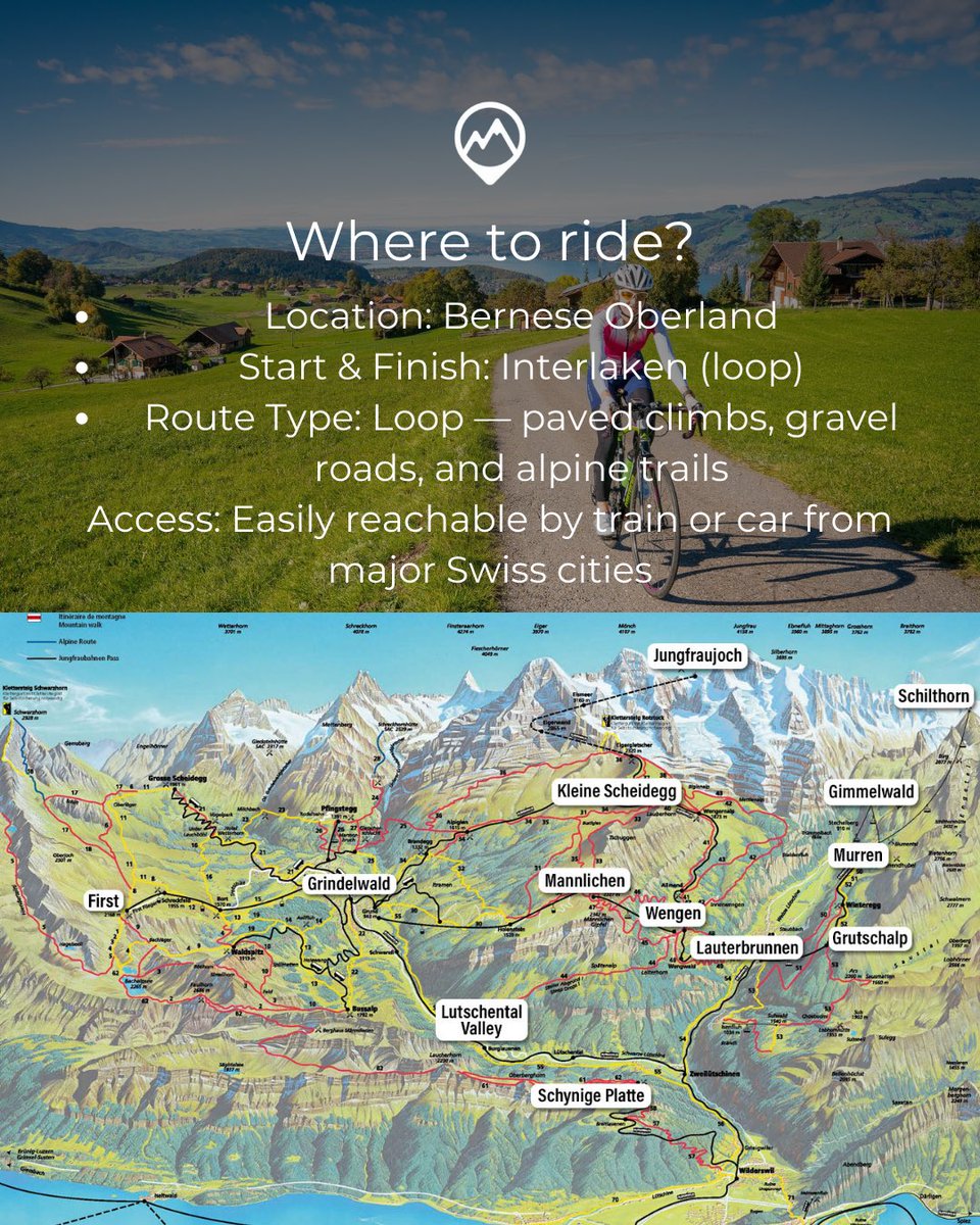 CrionOutdoor's tweet image. Ride  it in a day or split it in two. Sleep in car-free villages, cruise past waterfalls, and challenge your legs on high-mountain gravel. This is Switzerland’s MTB classic, elevated.

#BerneseOberlandLoop #Switzerland #MTBChallenge #EpicRides  #CrionOutdoor #OutdoorAdventure