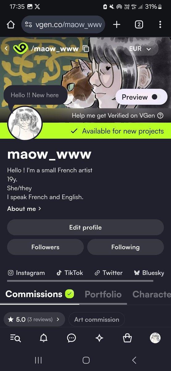 meowwww98765's tweet image. Hello !! Im trying to get verified on VGen and I need followers ! Please help me 😔 Its such a struggle 
vgen.co/maow_www

#Vgen #vgencode #artmoots