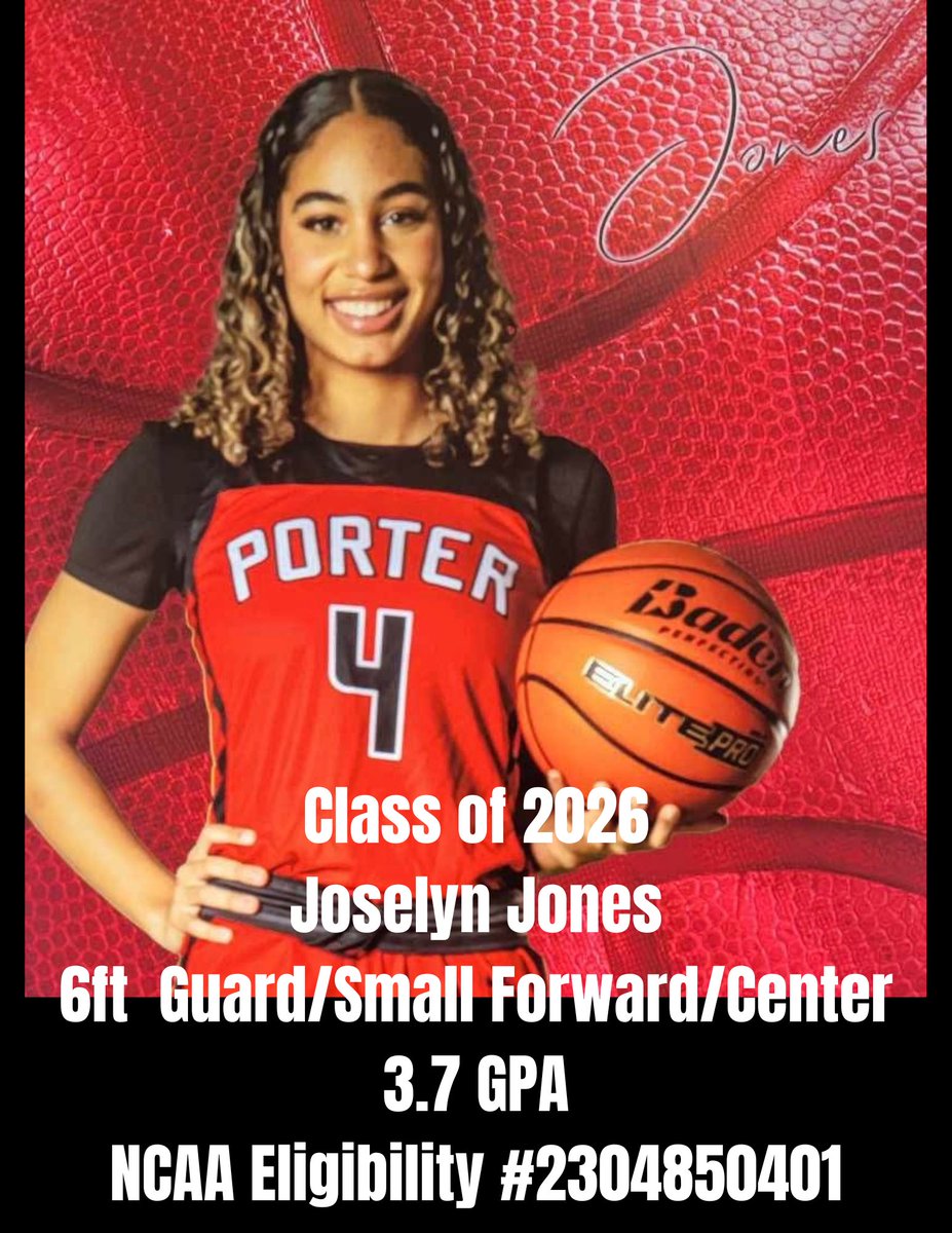 Joselyn Jones (JJ) (@jjhoops26) on Twitter photo Hey Coaches‼️
If you’re looking for a gritty defender, I’m your girl! 📲DMs are open 📲
<a href="/itscoachv_/">Coach Candace Virgadamo</a> <a href="/PorterGBB/">PHS Spartan Women</a> <a href="/teamtexasbball/">Texas Hoops Society (THS)</a> <a href="/thshoopz/">THS</a> Hey Coaches‼️
If you’re looking for a gritty defender, I’m your girl! 📲DMs are open 📲
<a href="/itscoachv_/">Coach Candace Virgadamo</a> <a href="/PorterGBB/">PHS Spartan Women</a> <a href="/teamtexasbball/">Texas Hoops Society (THS)</a> <a href="/thshoopz/">THS</a>