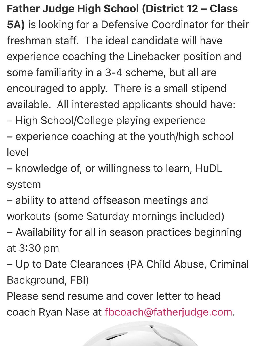 We’re looking for someone to join our staff.