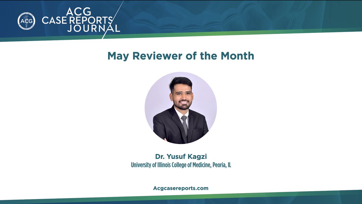 ACGCRJ (@acgcrj) on Twitter photo May Reviewer of the Month:
Dr. Yusuf Kagzi
Dr. Kagzi is recognized for submitting a high volume of reviews and earning a high reviewer rating from the #ACGCRJ editorial board.
Thank you, Dr. Kagzi!
<a href="/NadeemYousafMD/">Nadeem Yousaf</a> <a href="/PrateekHarne1/">Prateek Harne MBBS, MD</a> <a href="/AmCollegeGastro/">ACG</a>
#GITwitter #MedTwitter May Reviewer of the Month:
Dr. Yusuf Kagzi
Dr. Kagzi is recognized for submitting a high volume of reviews and earning a high reviewer rating from the #ACGCRJ editorial board.
Thank you, Dr. Kagzi!
<a href="/NadeemYousafMD/">Nadeem Yousaf</a> <a href="/PrateekHarne1/">Prateek Harne MBBS, MD</a> <a href="/AmCollegeGastro/">ACG</a>
#GITwitter #MedTwitter
