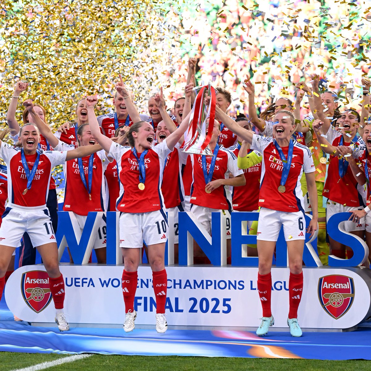 UEFA (@uefa) on Twitter photo 🏆 The Gunners are European champions in Lisbon! 🏆
The long wait for a second UEFA Women's Champions League title is over – parabéns <a href="/ArsenalWFC/">Arsenal Women</a>!
#UWCLfinal #UWCL 🏆 The Gunners are European champions in Lisbon! 🏆
The long wait for a second UEFA Women's Champions League title is over – parabéns <a href="/ArsenalWFC/">Arsenal Women</a>!
#UWCLfinal #UWCL