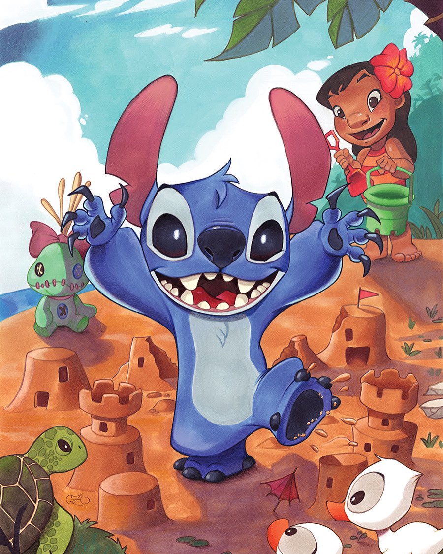 Throwback to my Lilo and Stitch cover 🌺. Have you seen the new movie yet? This was done as an exclusive cover for my shop, ShopChrissie.com ! #liloandstitch