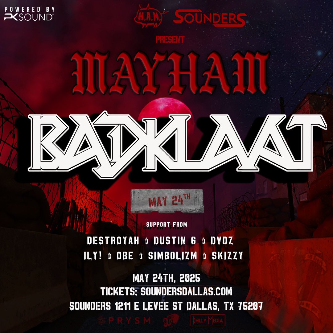 Another big night for the Misphitz boys tonight🕷️

<a href="/finnuhdoit/">finnuh</a> &amp; <a href="/bvbyicxy/">baby icey</a> - Tonight in San Antonio for Blood Royale 

Vmbra - playing support for Ascension tonight in Dallas at The Green Elephant 

<a href="/destroyahdub/">🦃 destroyah 🛒</a> playing support for BadKlaat tonight in Dallas at Sounders