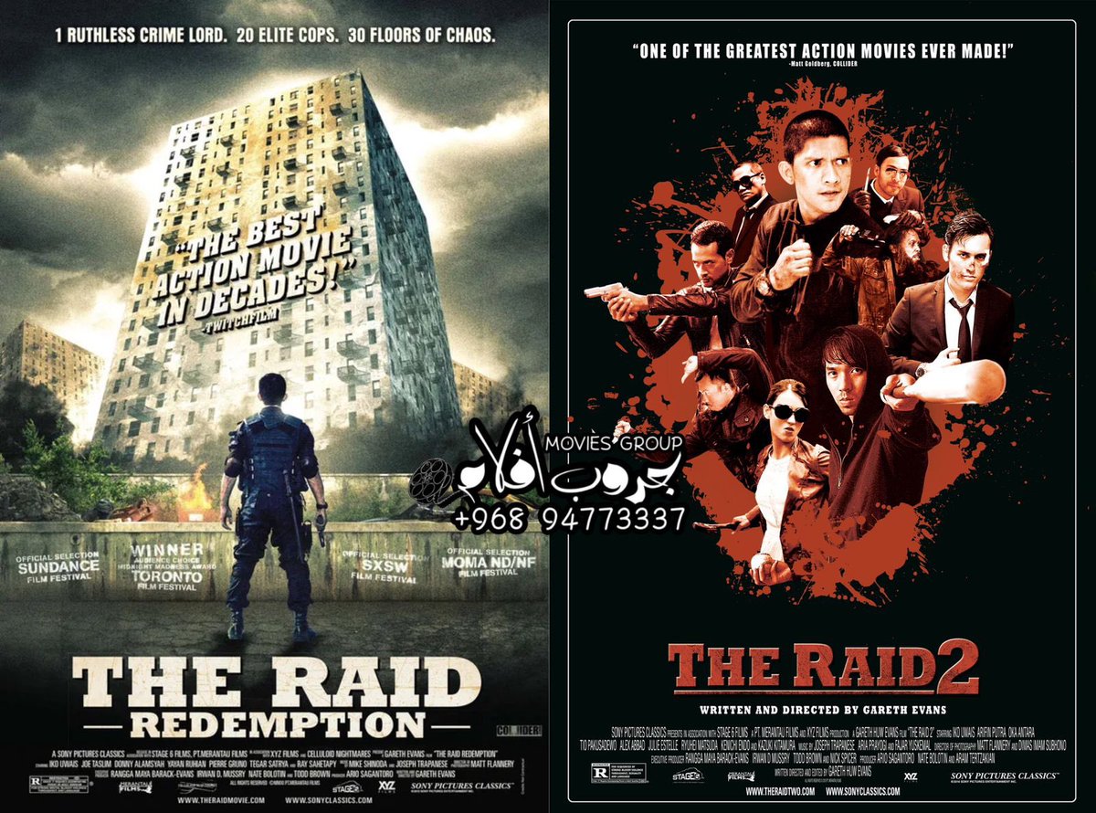 🔹سلسلة افلام : The Raid

يكلف فريق من القوات الخاصة بمهمة سرية، وعند تنفيذهم لها يجدوا أنهم محاصرون في مبنى تديره إحدى العصابات التي تتسم بالوحشية وسفك الدماء.

⁌🎥فيلم إندونيسي 🇮🇩: أكشن, جريمة, اثاره
1️⃣الجزء الاول | 2011 | 7.6/10 ⭐️
2️⃣الجزء الثاني | 2014 | 7.9/10 ⭐️