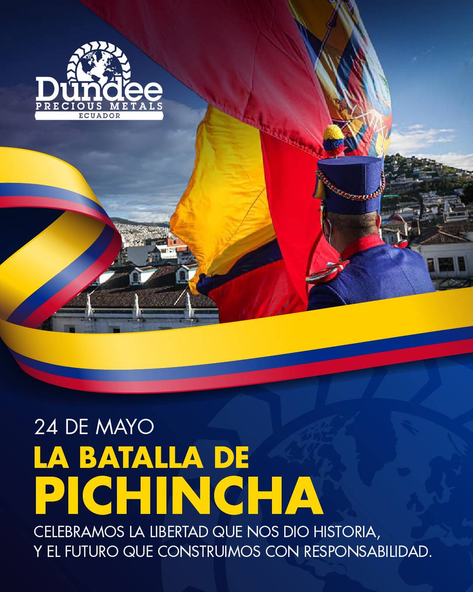 Recordamos con orgullo a quienes lucharon por la libertad del Ecuador. 💪🤗
Hoy, desde la minería responsable, seguimos construyendo un futuro digno con trabajo, respeto y compromiso con nuestra tierra. 🌏😎
#BatallaDePichincha #feriadonacional #MineríaResponsable #minería