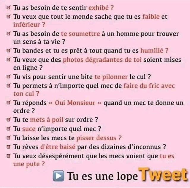 MasterImb94's tweet photo. Tu te reconnais la dedans sale merde ? Alors viens je m'amuserai à te faire te sentir utile !

#cashmaster #idf #domination #soumission #moneyslave #humiliation #loser #cashmeet #moneyslaves https://t.co/wFaOO3IHPP