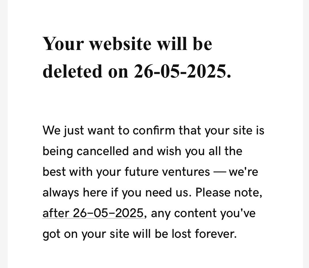 Good riddance <a href="/GoDaddy/">GoDaddy</a> you have the worst customer service and hosting. Websites down, emails down… try the CS if you can’t wait infinity for the queue to end if you do they make the problem even WORSE.