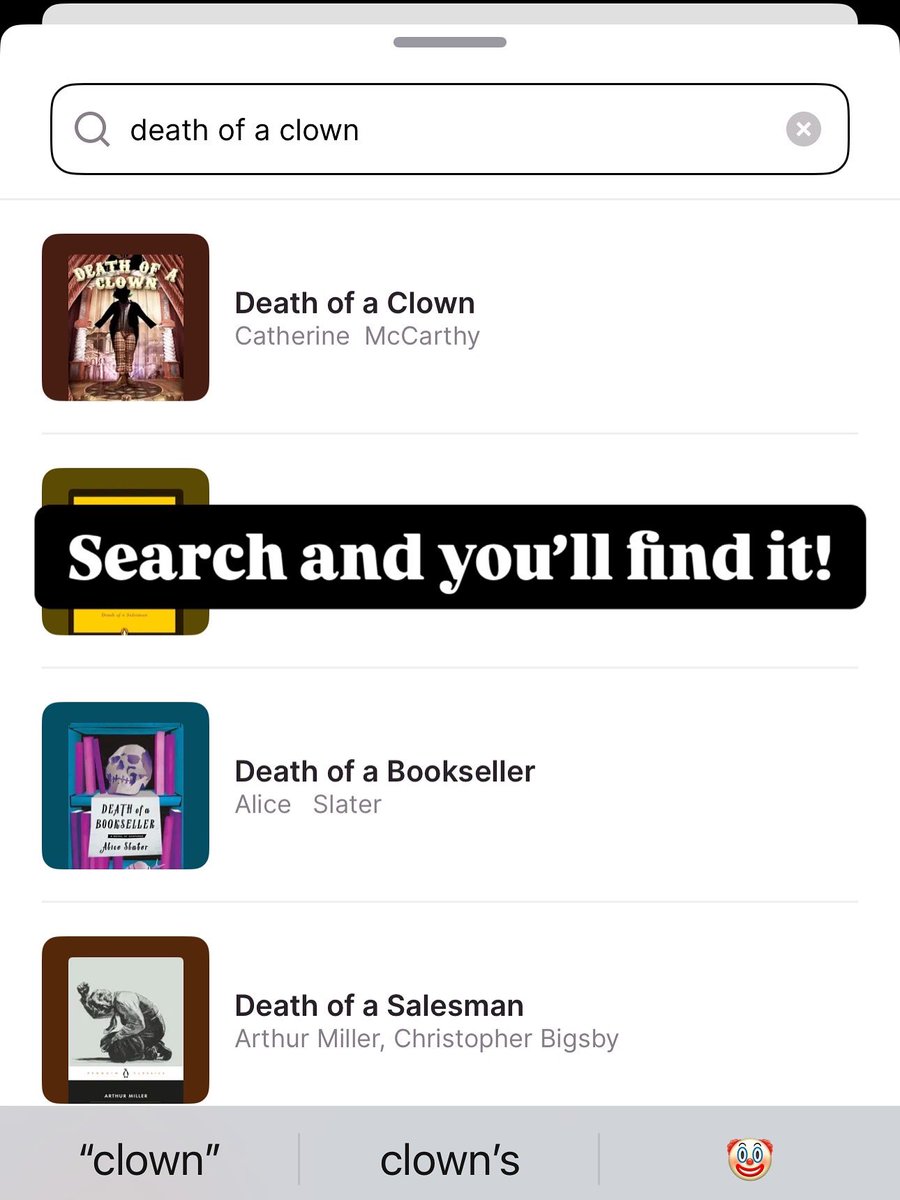 Sobelo Books (@sobelobooks) on Twitter photo Do you partake in a book club on Fable? Well, this week’s release, DEATH OF A CLOWN by <a href="/serialsemantic/">Catherine McCarthy🏴</a> is in the Fable library! Add it to your book club and comment below!
Not on Fable? You can preorder an ebook or paperback copy directly from www.SobeloBooks(dot)com Do you partake in a book club on Fable? Well, this week’s release, DEATH OF A CLOWN by <a href="/serialsemantic/">Catherine McCarthy🏴</a> is in the Fable library! Add it to your book club and comment below!
Not on Fable? You can preorder an ebook or paperback copy directly from www.SobeloBooks(dot)com