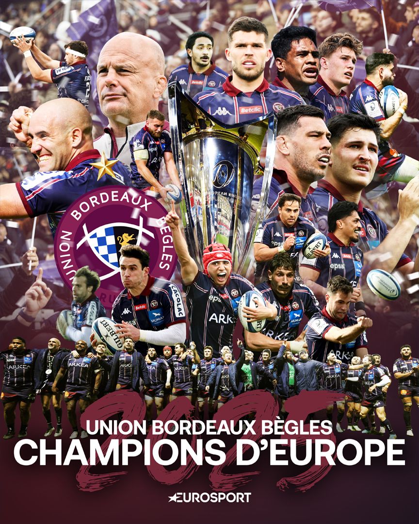 Thomas Cazenave (@t_cazenave) on Twitter photo 🏉 Une finale incroyable, une équipe héroïque, une ville en liesse.
L’ <a href="/UBBrugby/">Union Bordeaux Bègles</a> entre dans l’histoire du rugby européen.
Fierté immense pour #Bordeaux et ses champions !
Bravo et merci pour toutes ces émotions !
#ubb #InvestecChampionsCup #Rugby 🏉 Une finale incroyable, une équipe héroïque, une ville en liesse.
L’ <a href="/UBBrugby/">Union Bordeaux Bègles</a> entre dans l’histoire du rugby européen.
Fierté immense pour #Bordeaux et ses champions !
Bravo et merci pour toutes ces émotions !
#ubb #InvestecChampionsCup #Rugby