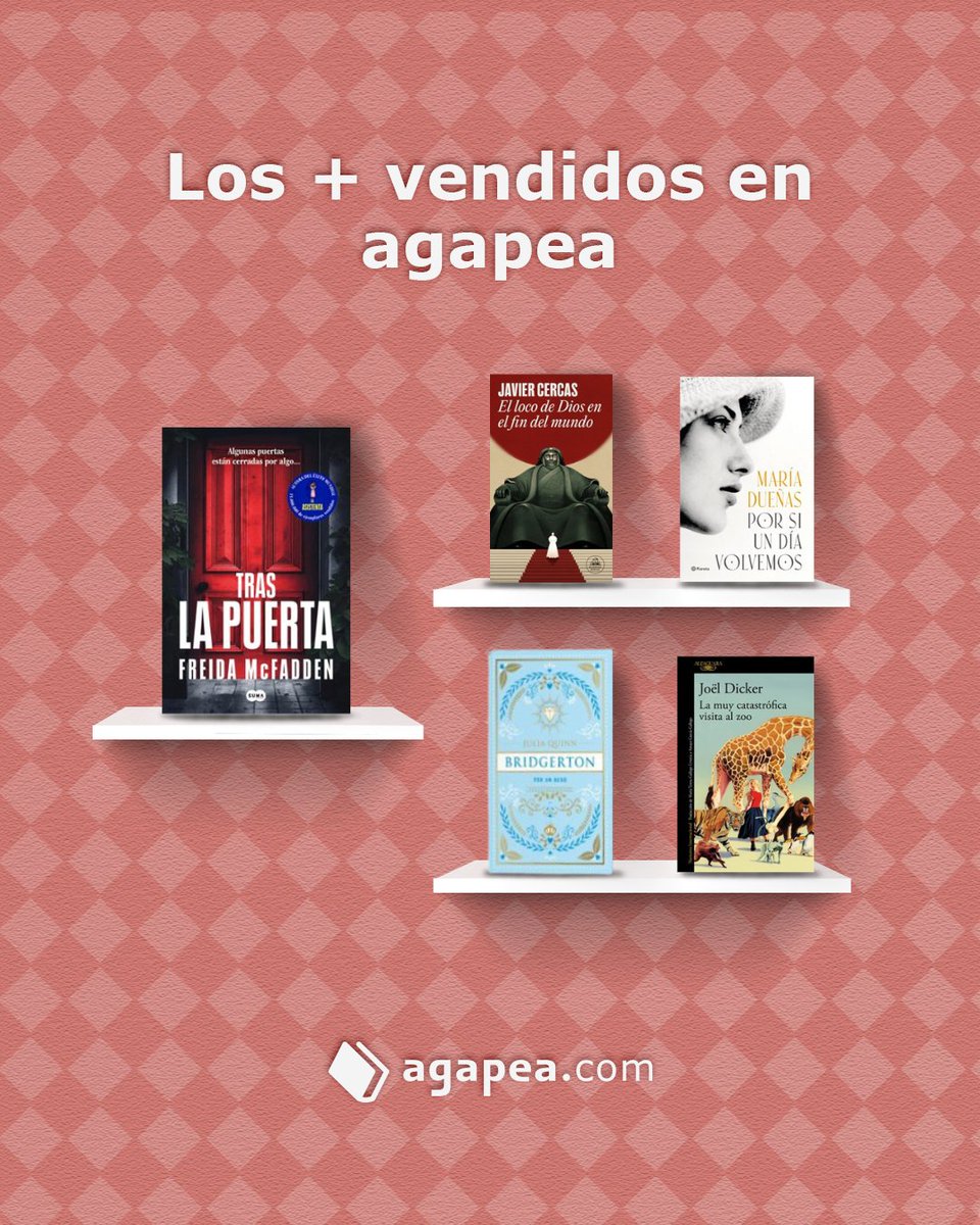 ¿Curiosidad por conocer los más vendidos de las últimas dos semanas en Agapea.com?

#LibreríaAgapea #agapea #másvendidos #libros #books #ranking