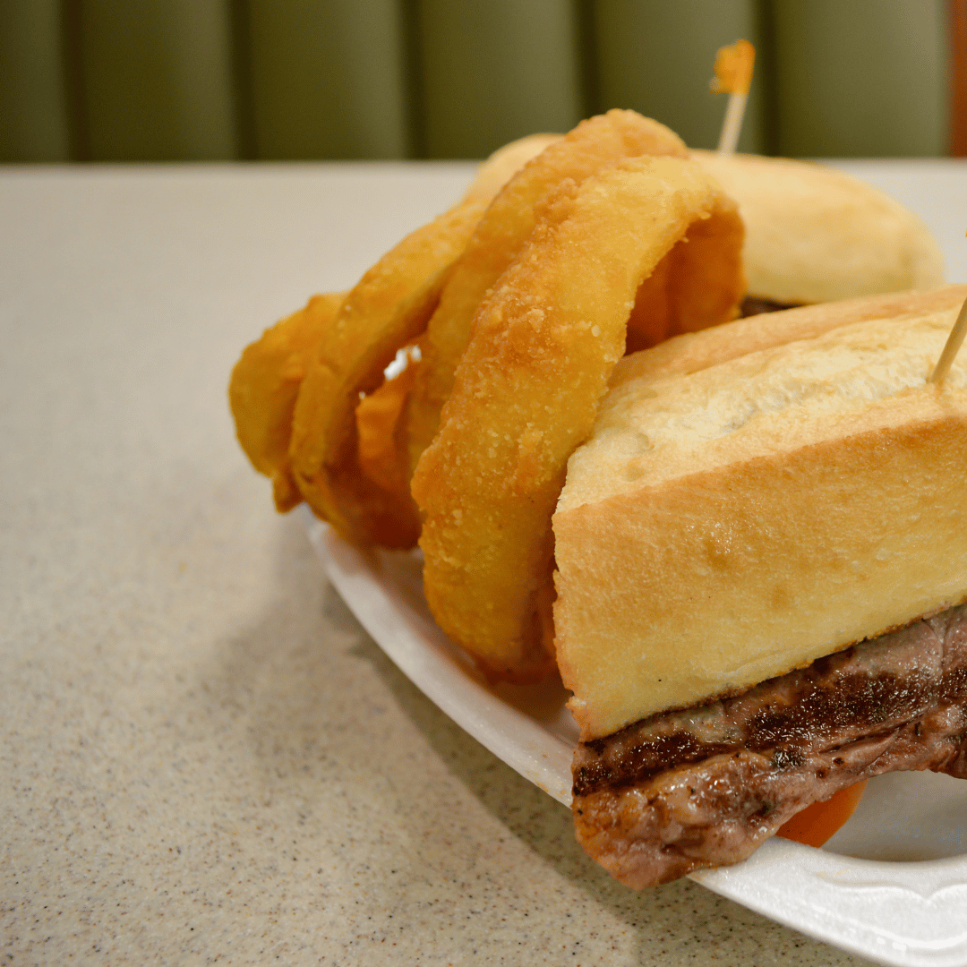Freshly cooked steak paired with the golden rings. Perfect. 
#AstroBurgers #Burgers #Cheeseburgers #BaconCheeseburgers #Salads #ChickenTenders #Fries #Shakes #UtahOriginal #Midvale #SouthJordan #Draper