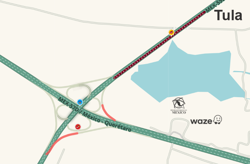 #TomeEnCuenta por Accidente #ArcoNorte km 62 desde las 07:00 am se tiene cerrada a un solo carril en Direccion a #Puebla Tiempo en Trafico de Querétaro a Tula 2 es de 73 Minutos debido al trafico: #Waze <a href="/arconorte/">Arco Norte</a> <a href="/Arco_Norte_CDMX/">Arco Norte Usuarios</a>