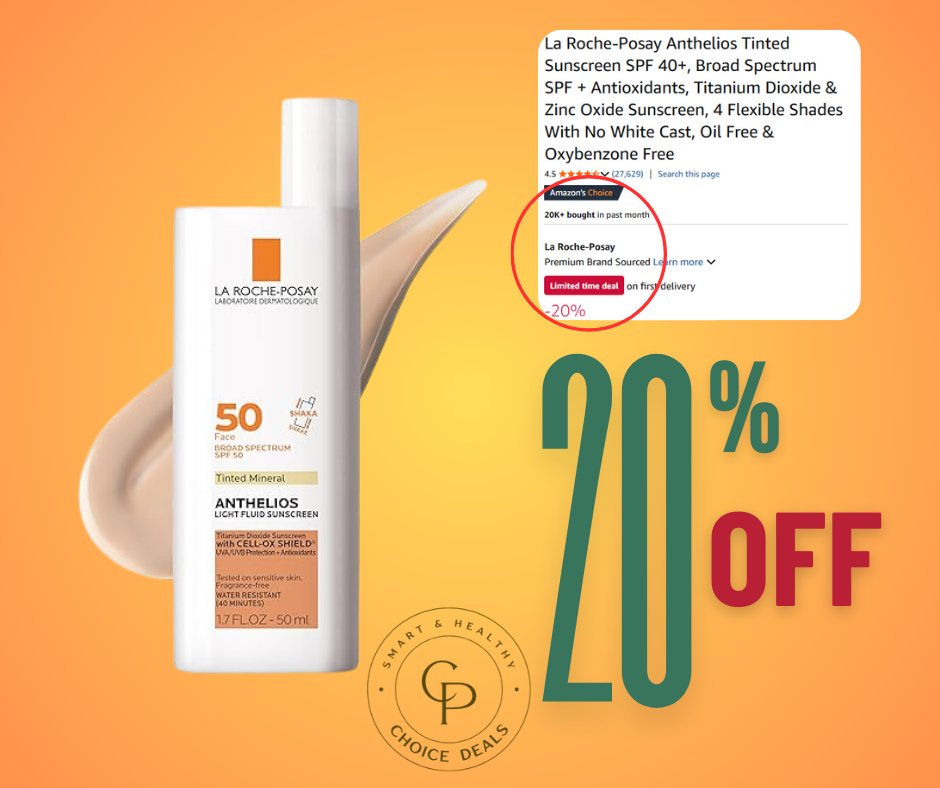 crisprado104's tweet image. Meet your skin’s new BFF: the La Roche-Posay Anthelios Tinted Sunscreen SPF 40+! 💫 👉🏻 amzn.to/43uefTz

#LaRochePosay #SPF40 #TintedSPF #SunscreenGlow #MineralSunscreen #BeautyDeal #OxybenzoneFree #NoWhiteCast